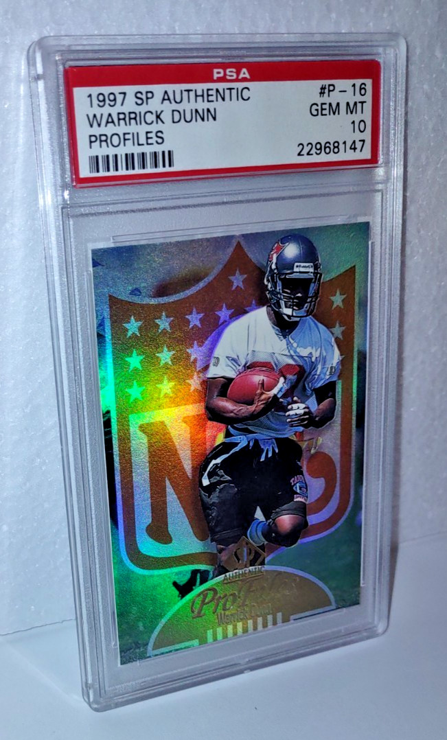 1997 SP Authentic Profiles WARRICK DUNN #P-16 (RC) PSA 10 POP 2 Buccaneers