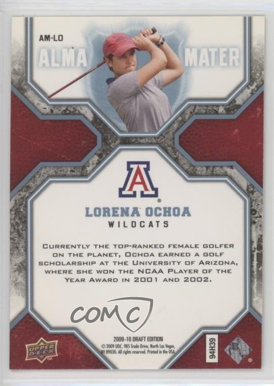 2009-10 Upper Deck Draft Edition Alma Mater Blue 40/99 Lorena Ochoa #AM-LO 1u6
