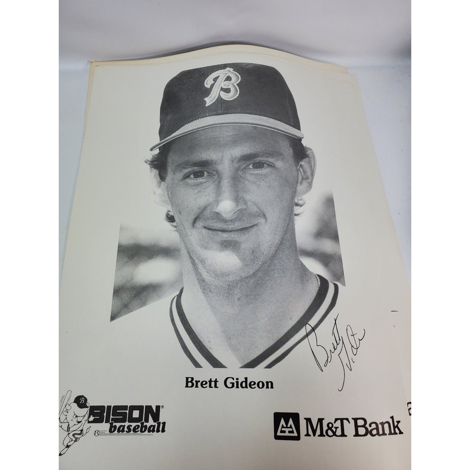 Buffalo Bisons Baseball Autographed Photo Lot Black White 80s MiLB M&T Bank 6pc
