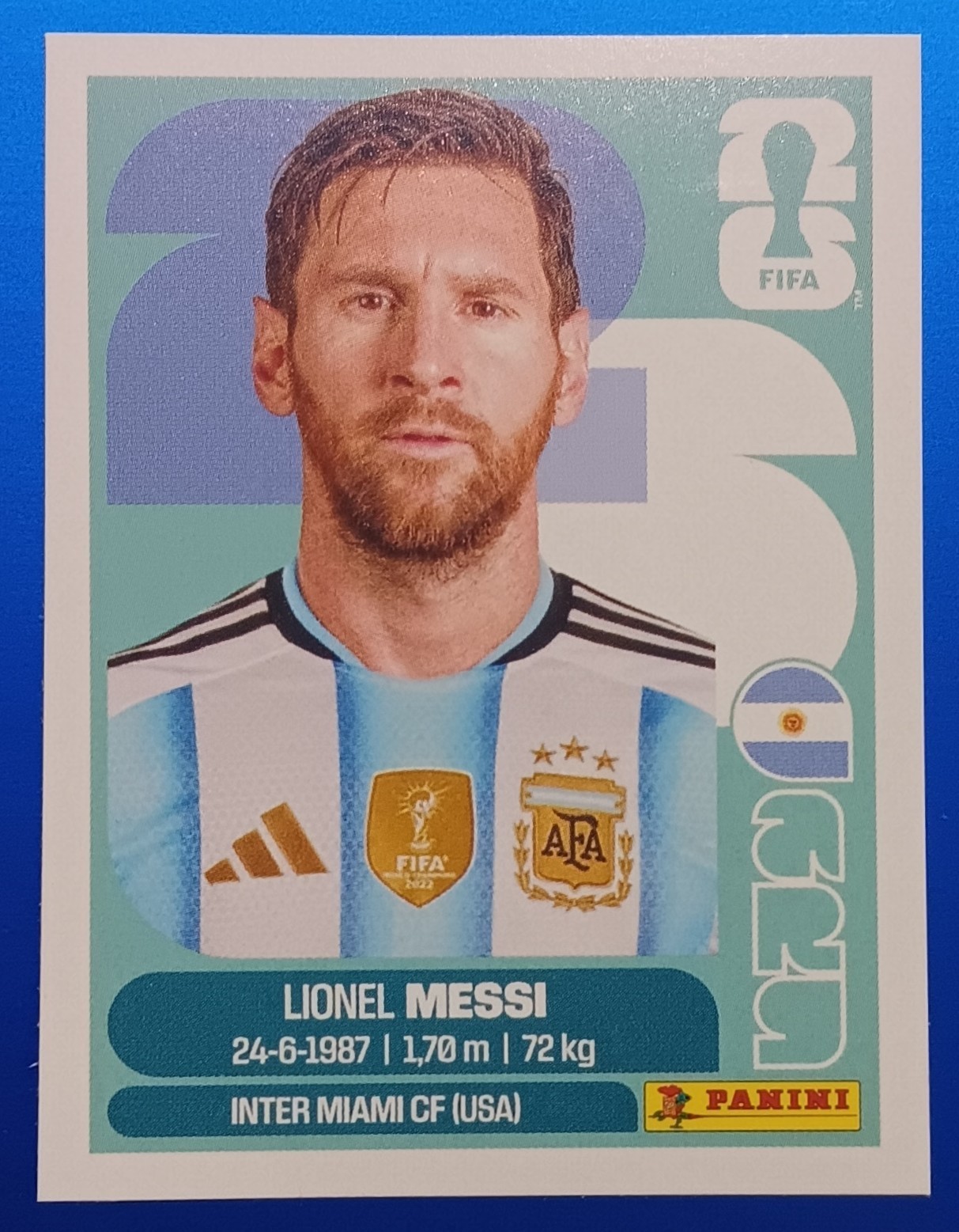 Lionel Messi 2026 Panini FIFA World Cup Sticker Argentina ARG17
