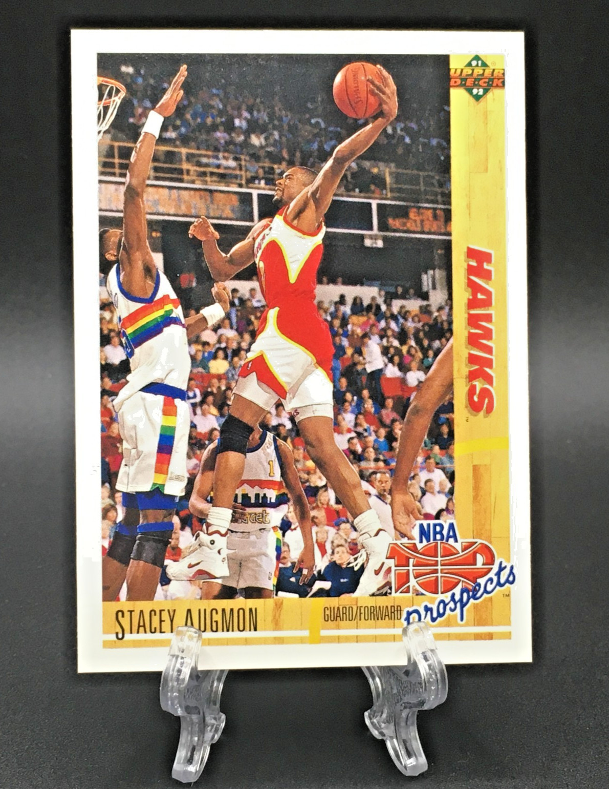 1991-92 Upper Deck Stacey Augmon Card 439 Atlanta Hawks Basketball NBA Prospects