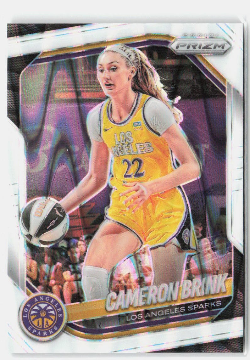 2025 Panini Prizm WNBA #87 Cameron Brink White Seismic Prizms