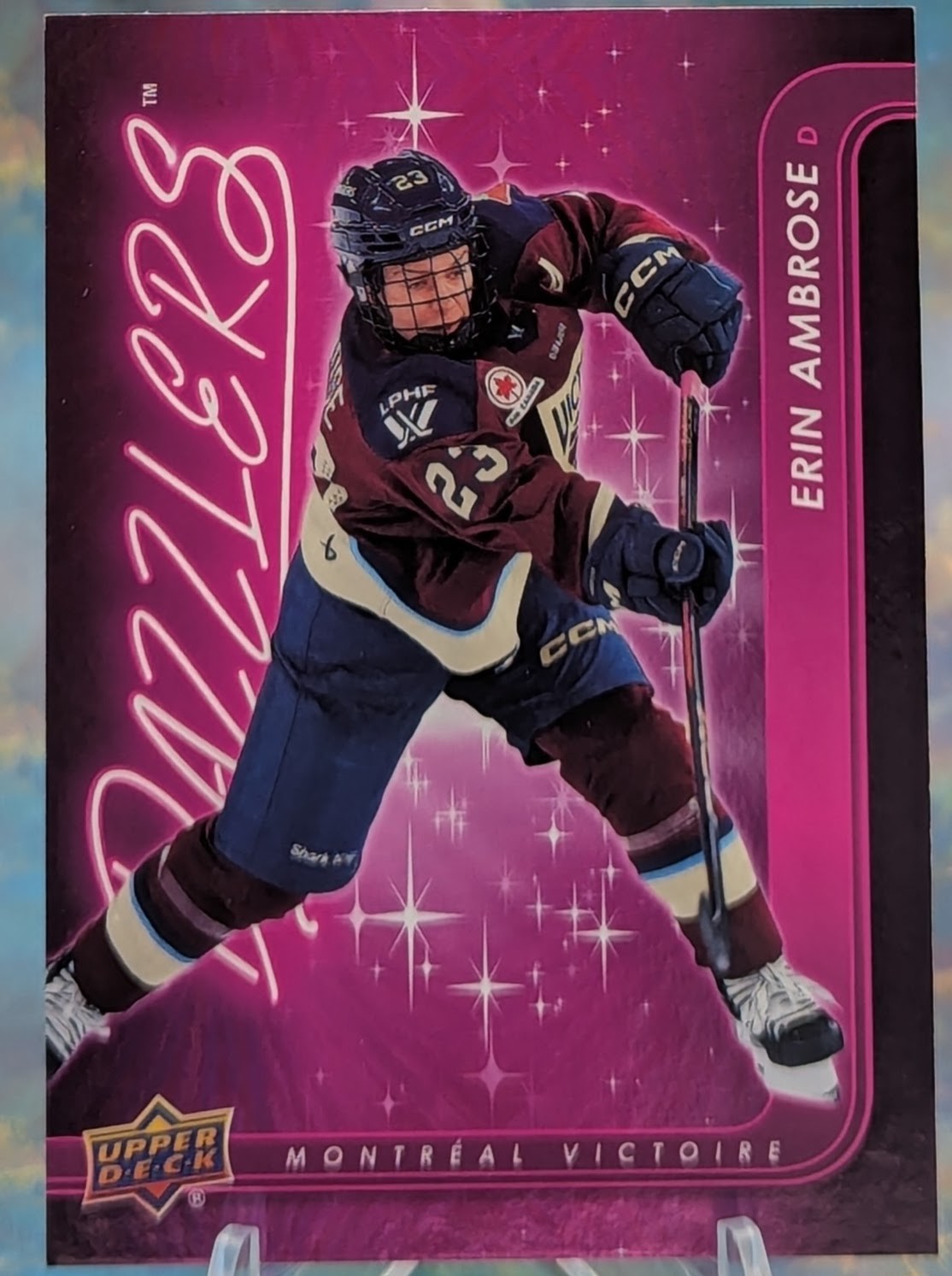 2024-25 Upper Deck PWHL Erin Ambrose Pink Dazzlers #DZ-18 Montreal Victoire Sp