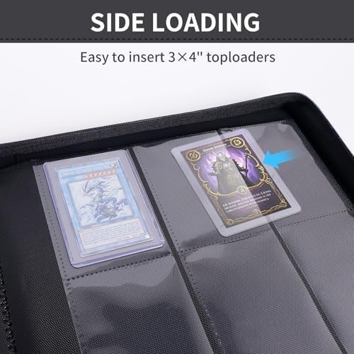 Toploader Binder, Holds 324 Toploaders, 9 Pockets, Top Loader Binder for Cards S
