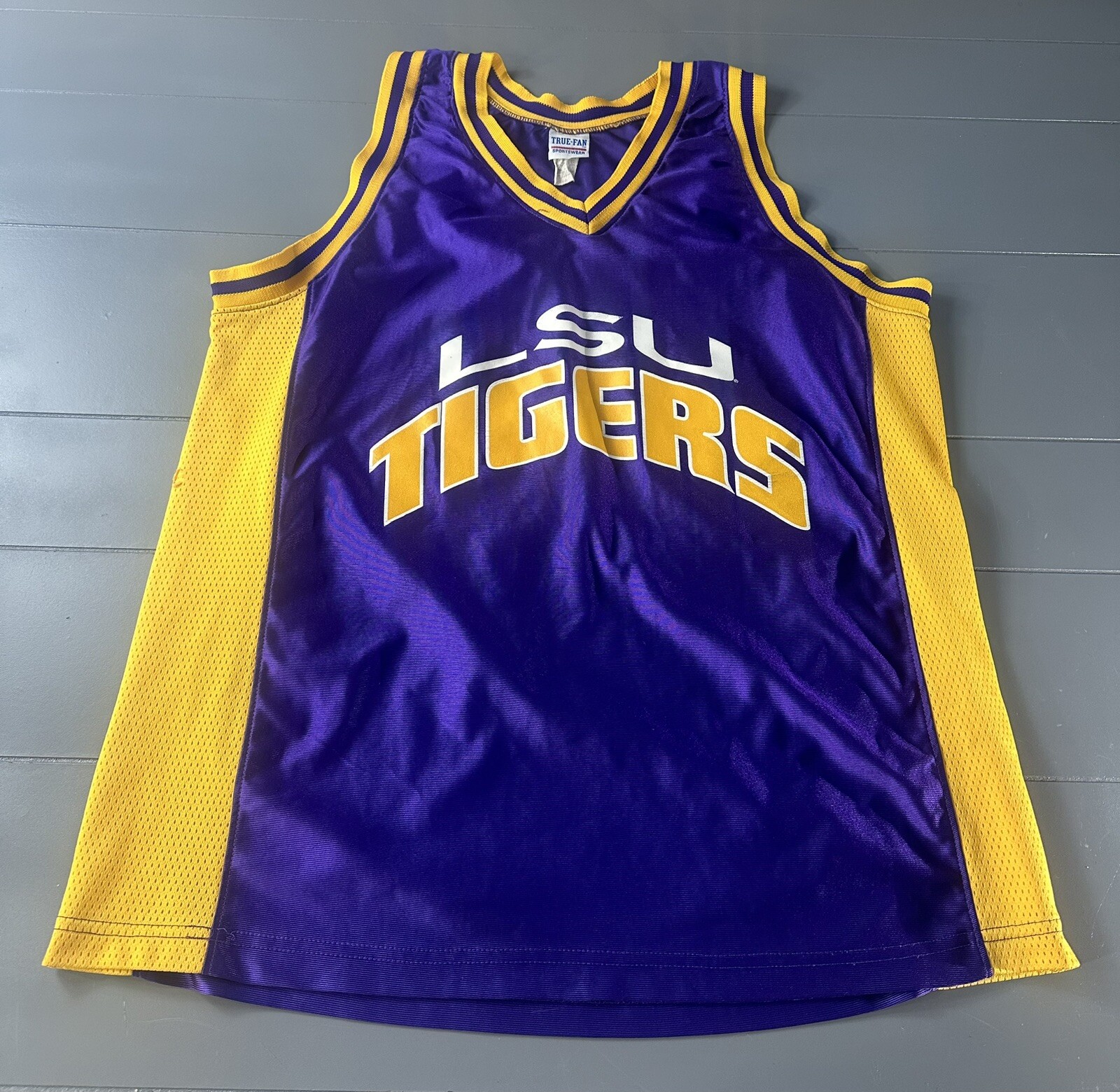 Vintage True Fan Sportswear LSU Tigers Football Jersey Men’s Size Large