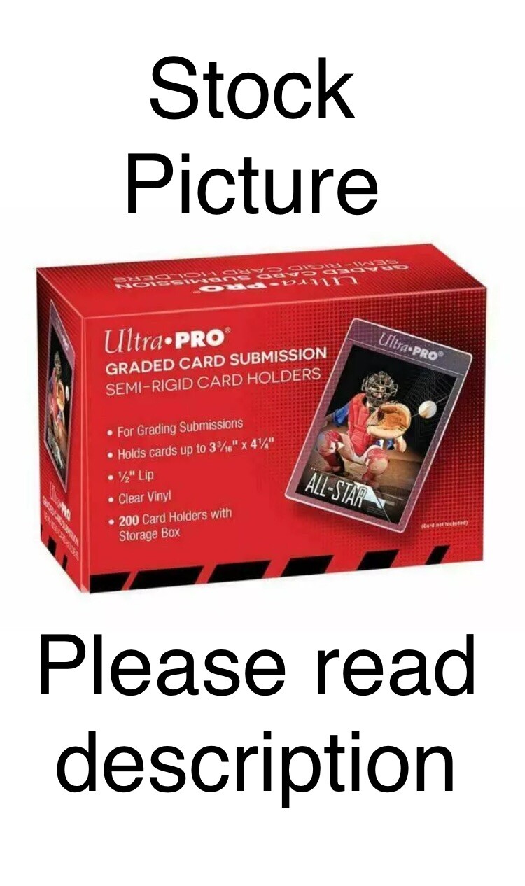 Ultra Pro Semi-Rigid Card Holders with 1/2″ Lip for Graded Card SubmissionX5*