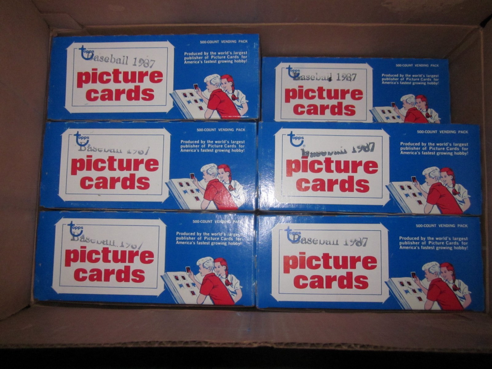 (1 Box) – 1987 Topps Baseball Unopened Vending Box From Sealed Case – 500 Cards
