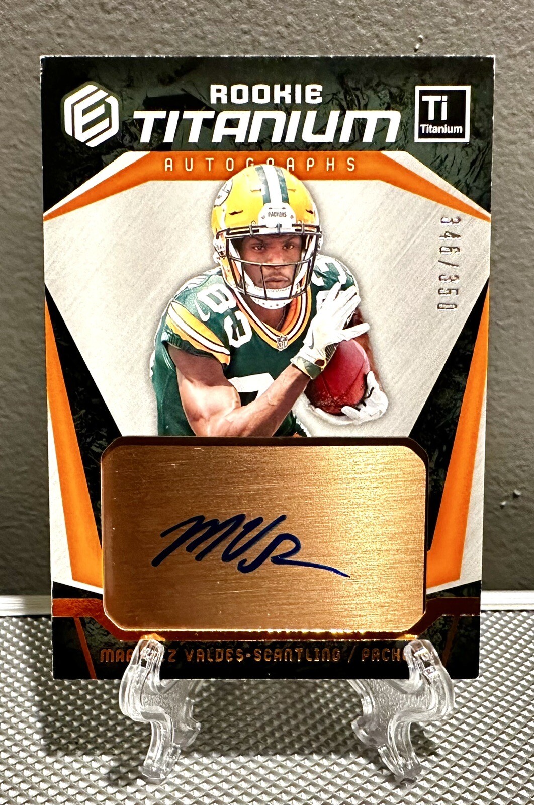 2018 Elements MARQUEZ VALDES SCANTLING Auto #/350 Titanium Rookie RC🔥Chiefs