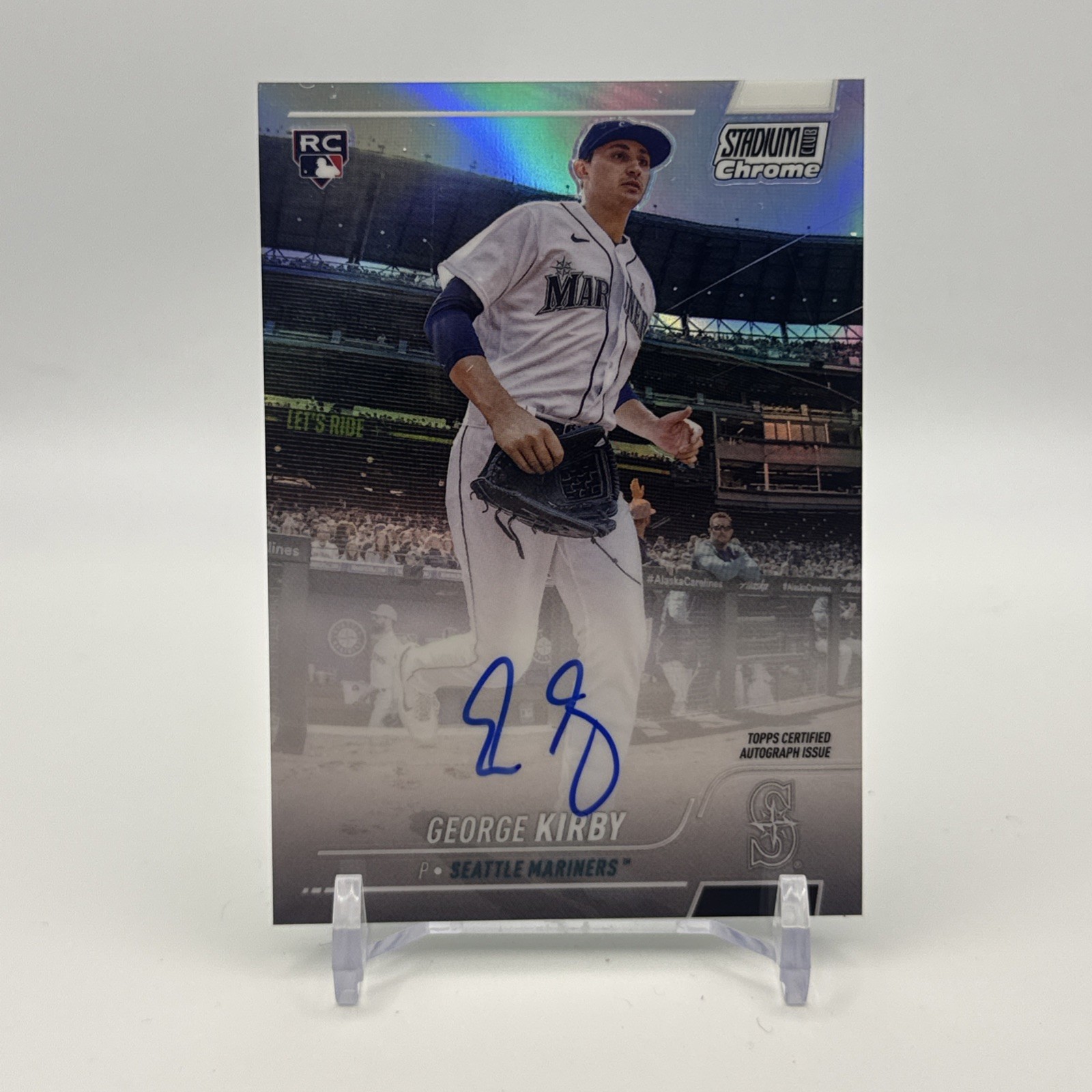MLB ACE Rookie On Card Auto Topps Stadium Club Chrome – George Kirby (AU, RC)