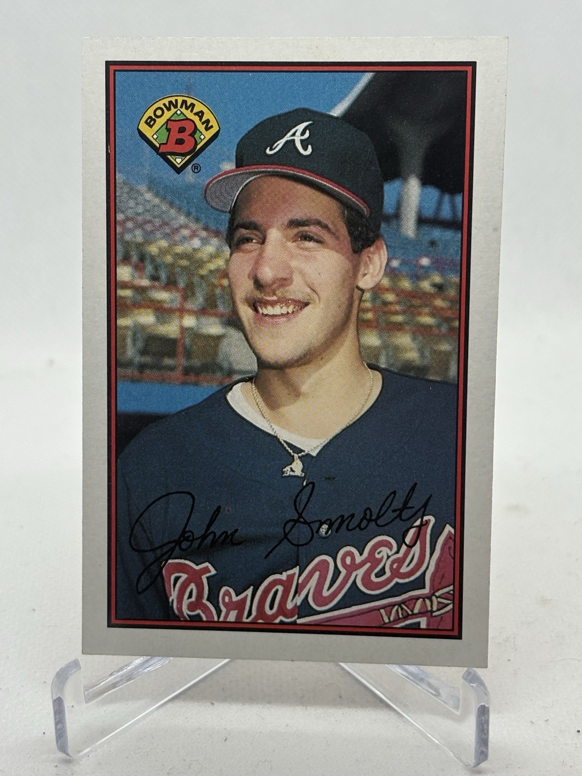 1989 Bowman – John Smoltz #266 (RC) Braves Baseball HOF