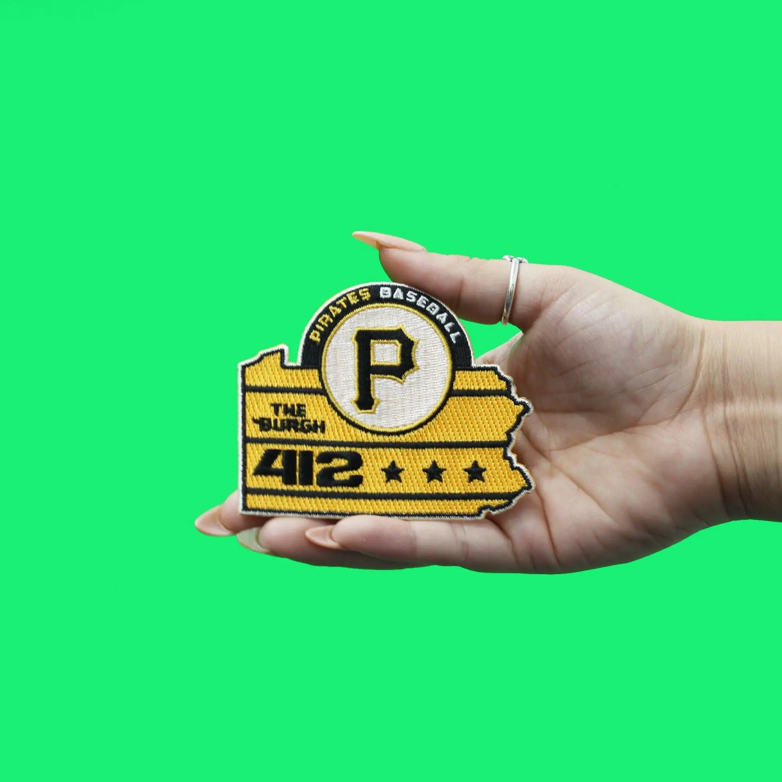 Pittsburgh Pirates 412 ‘The Burgh’ Patch Pennsylvania State Embroidered Major Le