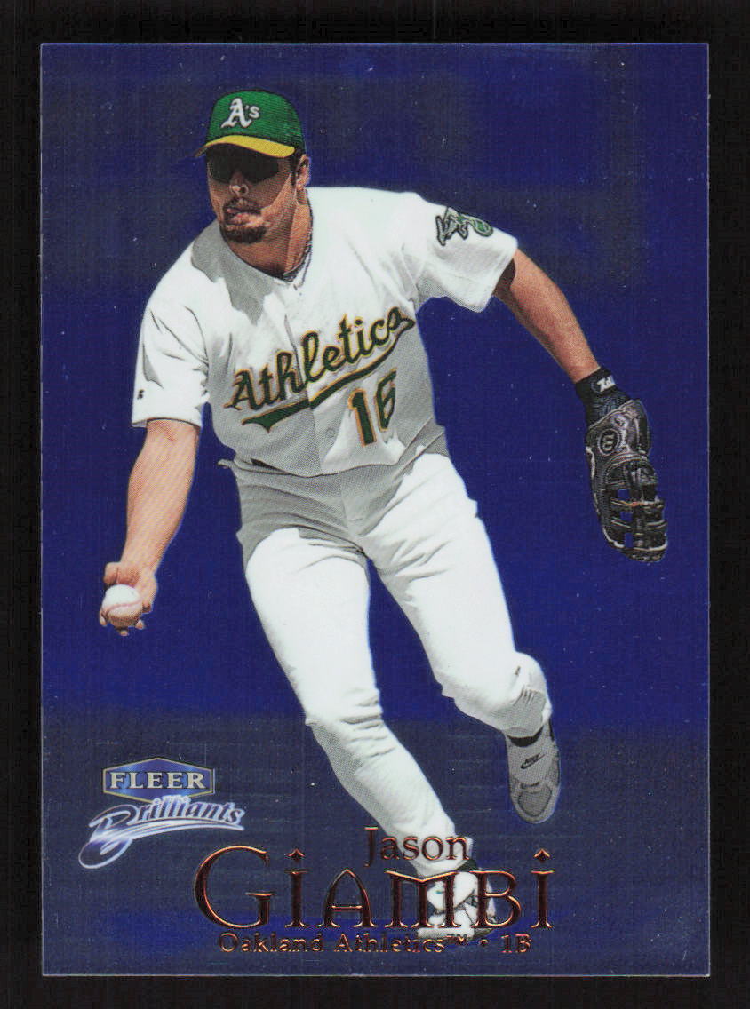 1999 Fleer Brilliants Blue #16 Jason Giambi Oakland Athletics