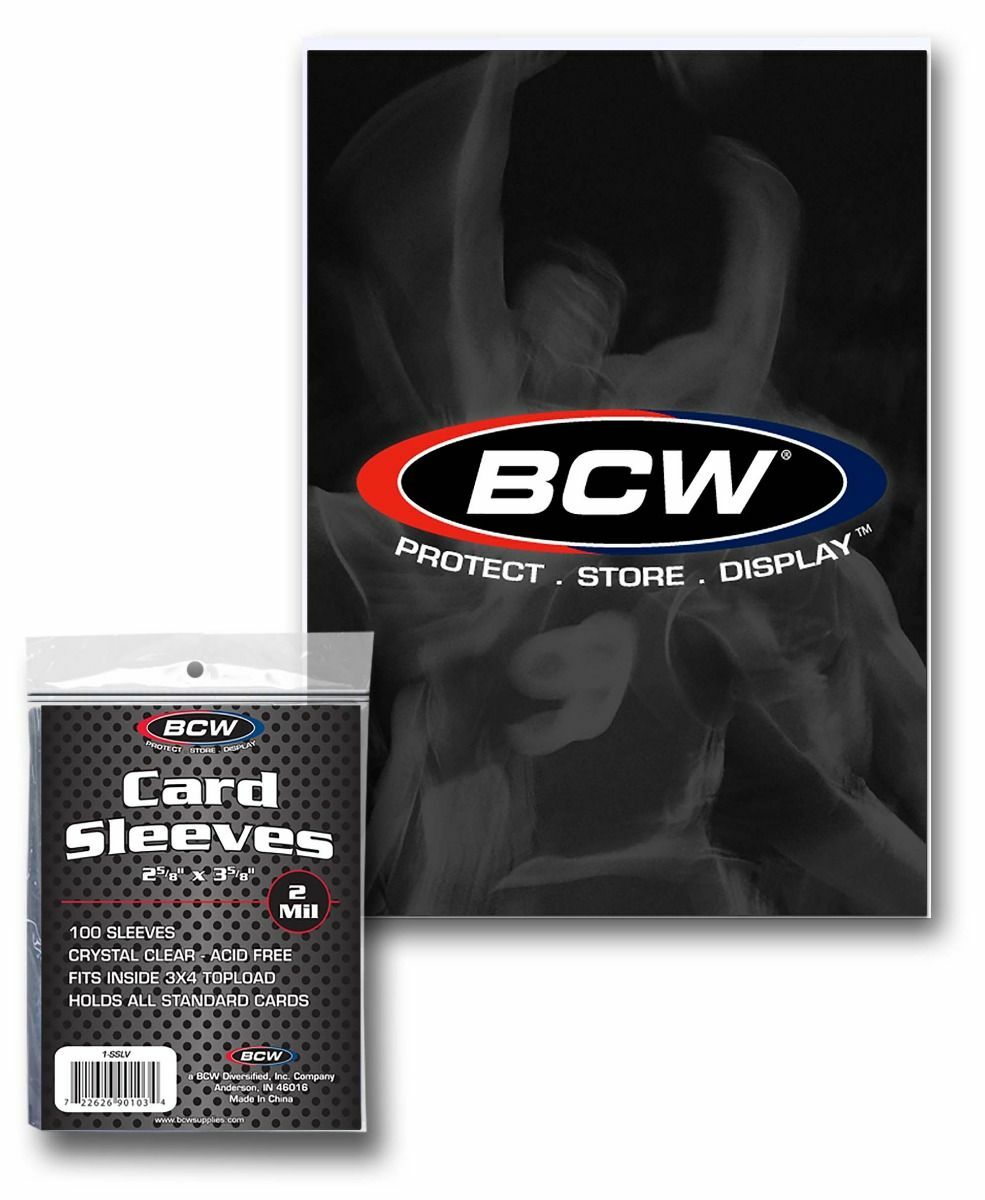 (Pack of 100) 2 5/8 X 3 5/8 BCW Penny Card Sleeves