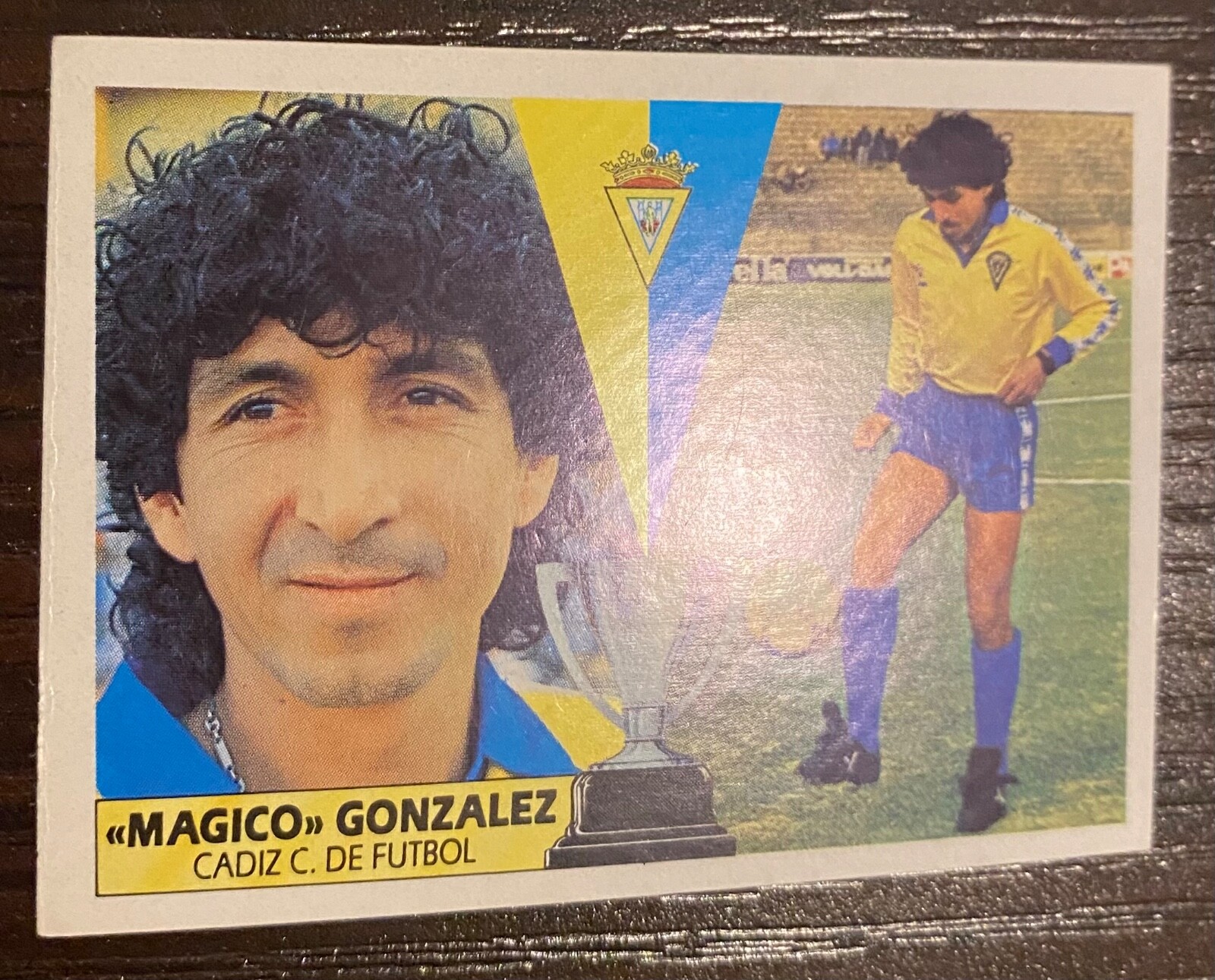 1987/1988 Magico Gonzalez Ediciones Este Sticker Cadiz Card El Salvador EX