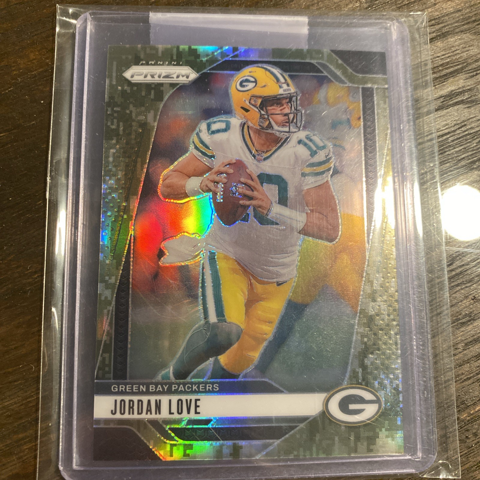2024 Panini Prizm Jordan Love #101 Forest Camo Prizm 01/15 Bookend Packers