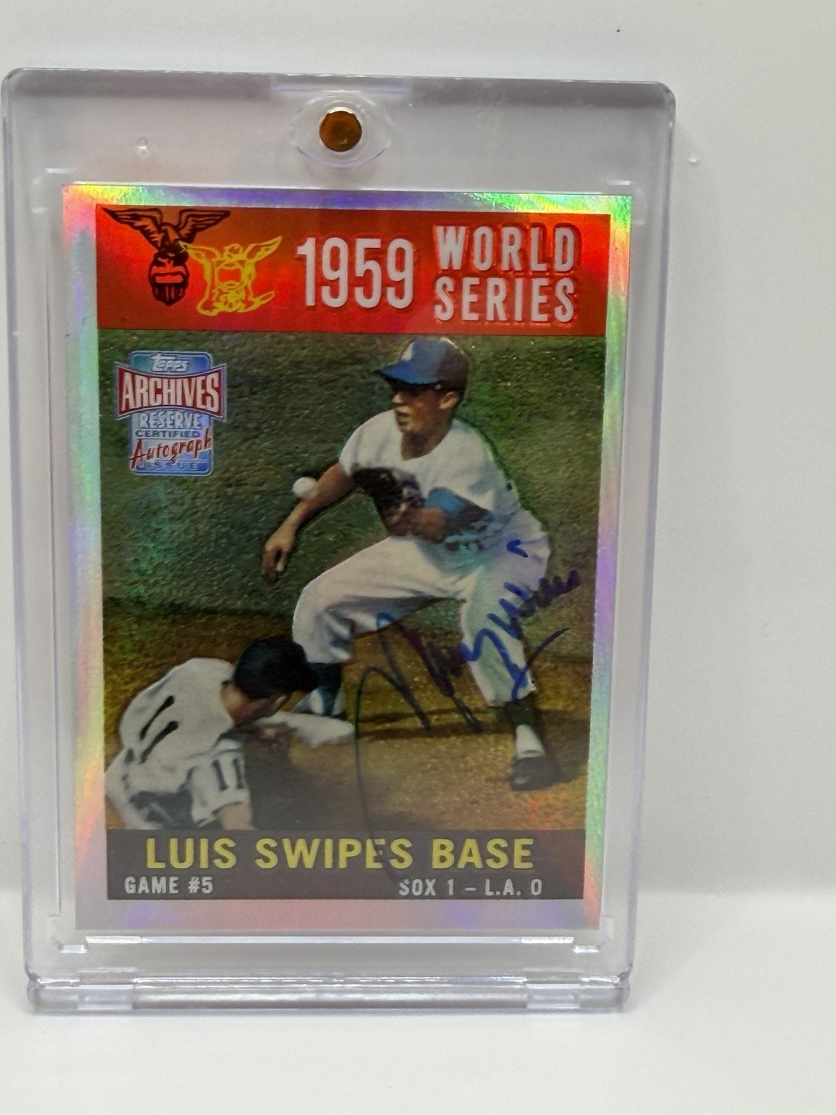 2001 Topps Archives Reserve 1959 World Series Maury Wills Auto Autograph