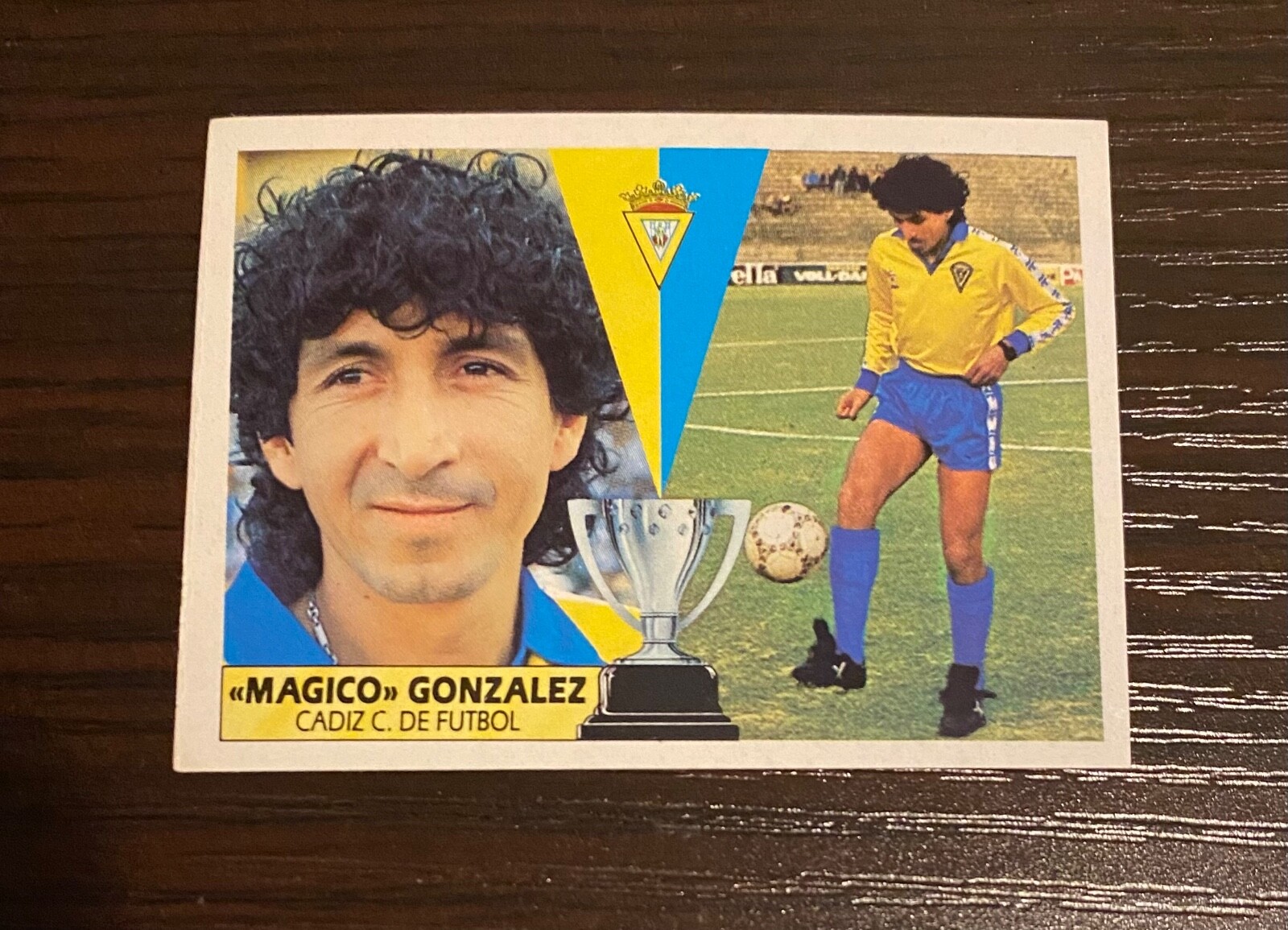 1987/1988 Magico Gonzalez Ediciones Este Sticker Cadiz Card El Salvador EX