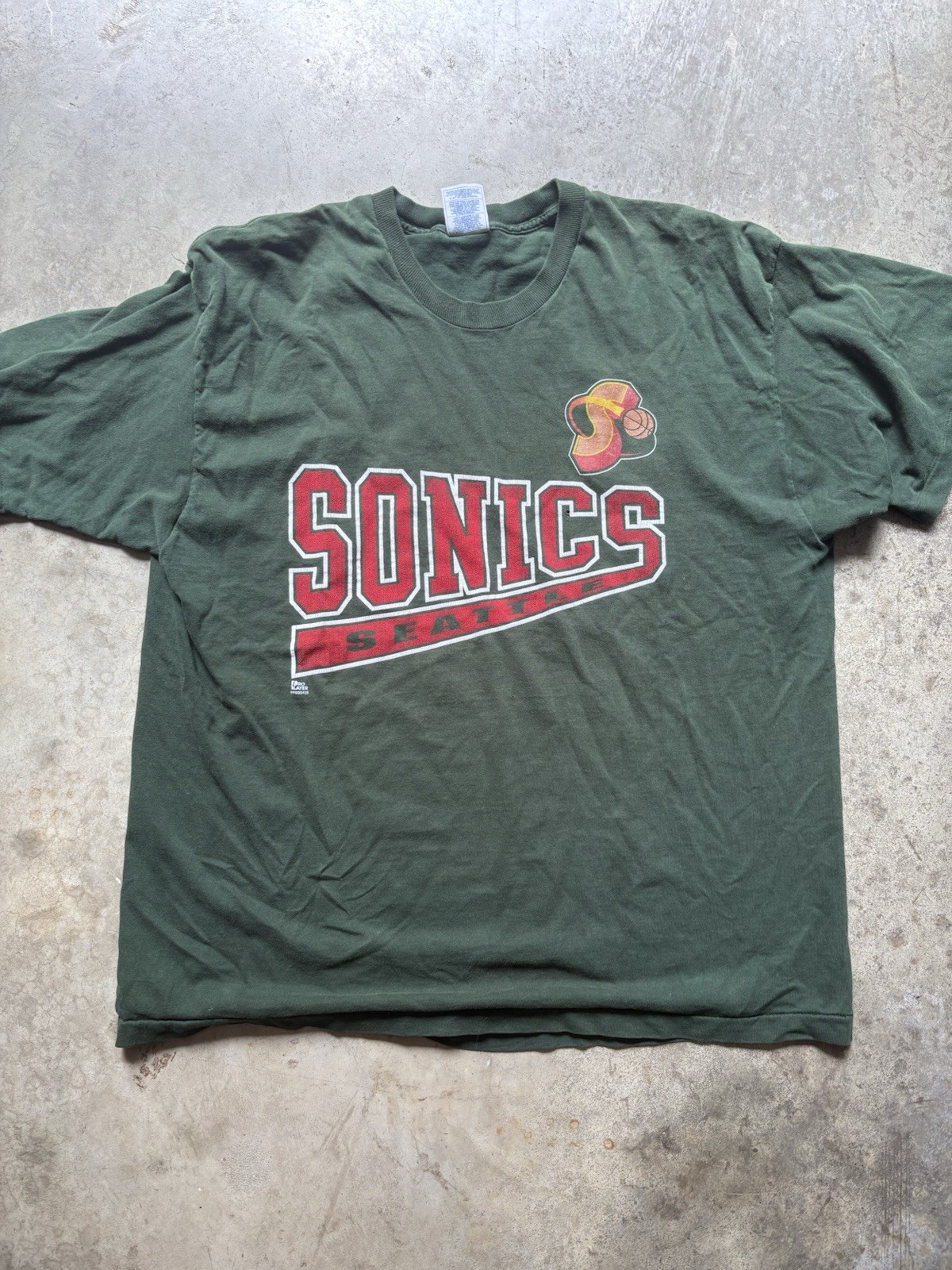 Pro Player Seattle Supersonics 90s T-Shirt Size XXL Forest Green
