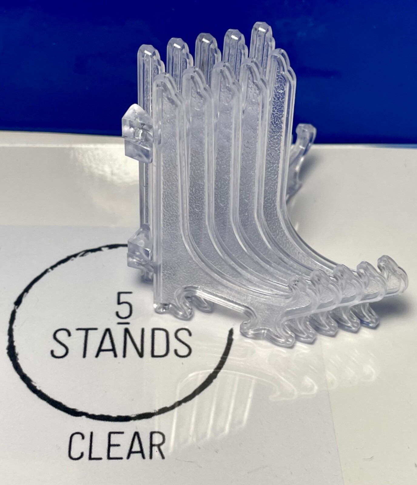 Card Stand – (5pc-Clear-Toploader) Card Display Stand