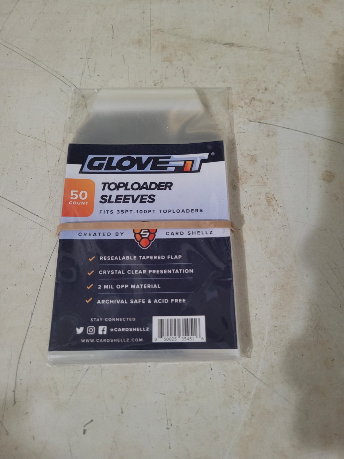 Card Shellz Glove-Fit Sleeves designed for 35PT-100PT toploaders.