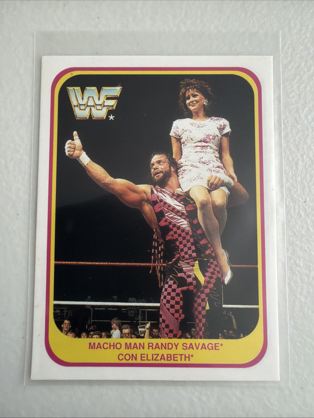 1991 Merlin WWF Macho Man Randy Savage Elizabeth #8 /150 Italian Wrestling Card