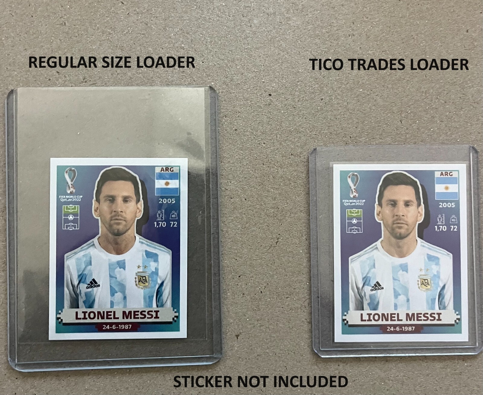 Small Size Top Loaders 35pt Toploaders 25, 50, 100, 200, 500 World Cup Stickers
