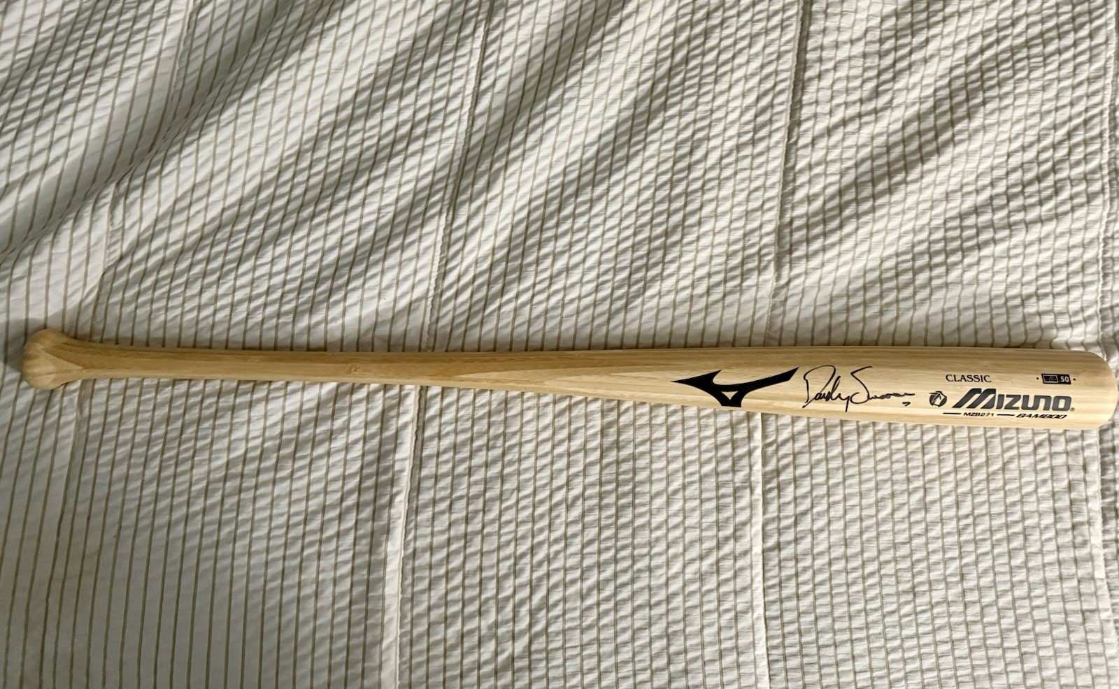 Dansby Swanson Signed Bamboo Mizuno Bat