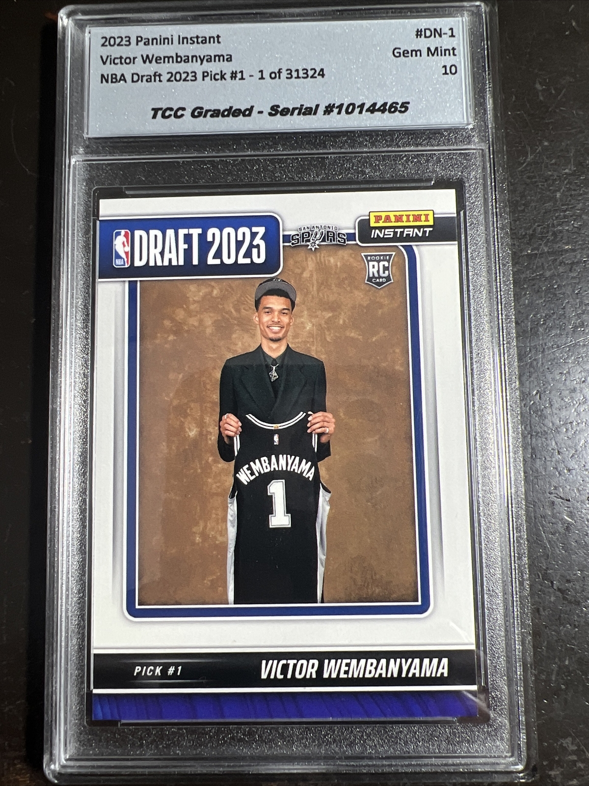 2023-24 Panini Instant NBA Draft Victor Wembanyama TCC Graded Gem Mint 10