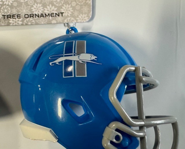 Detroit Lions Helmet – 2 pack – Plastic Christmas Tree Holiday Ornament Logo
