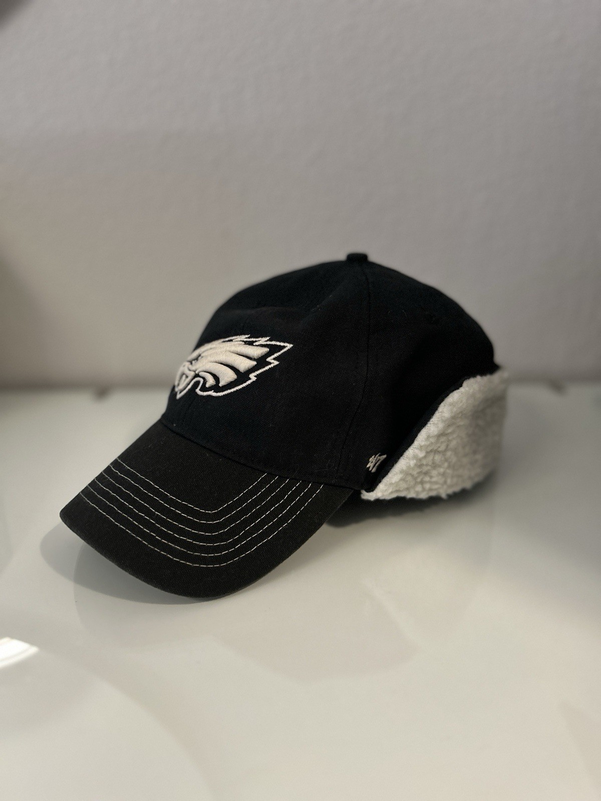 Philadelphia Eagles 47 Brand Relax Fit Winter Hat Sherpa Lined Ear Flap SIZE XXL