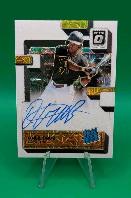 Oneil Cruz 2022 Donruss Optic White Mojo Prizm Rated Rookie On Card Auto RC /99