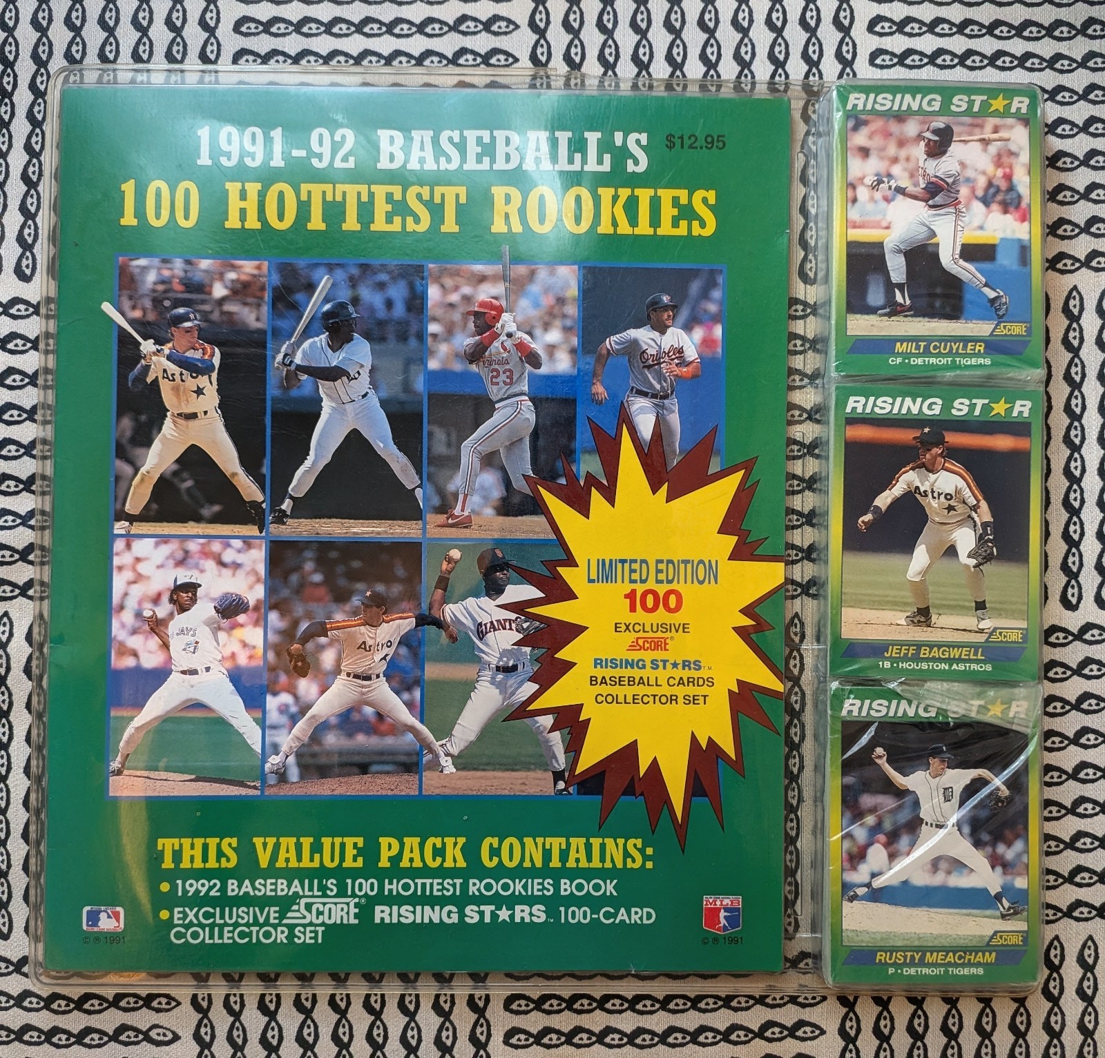 1992 Score Rising Stars 100 Hottest Rookies Set Book Factory Sealed Bagwell HOF