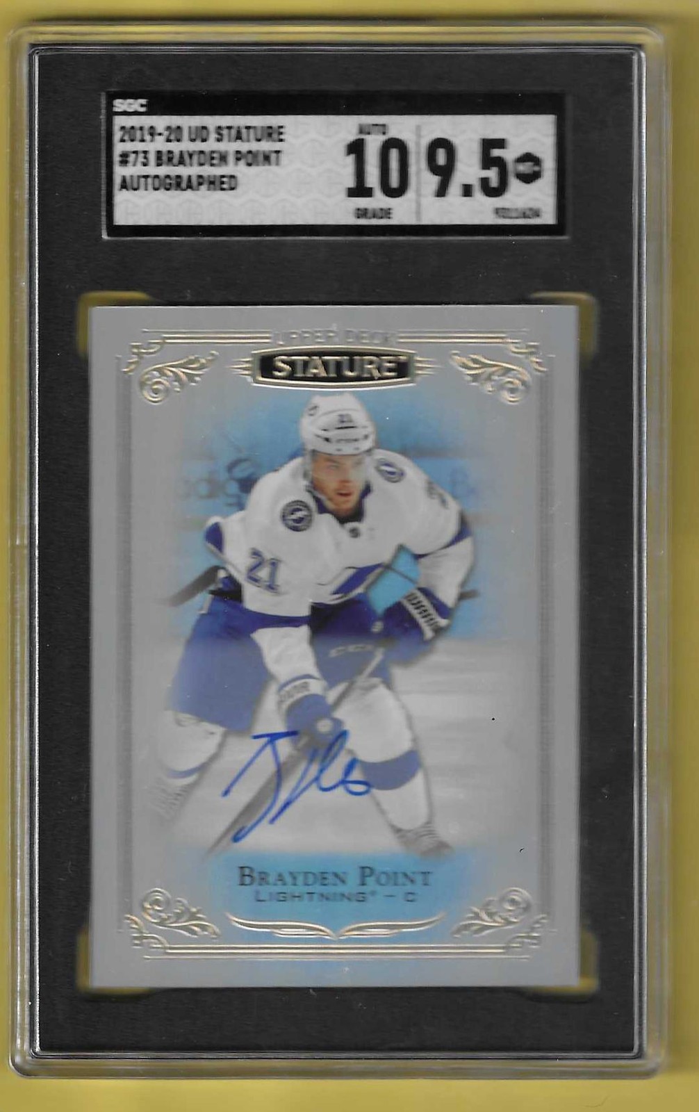 2019-20 UD Stature Brayden Point Lightning Auto SGC 9.5/10