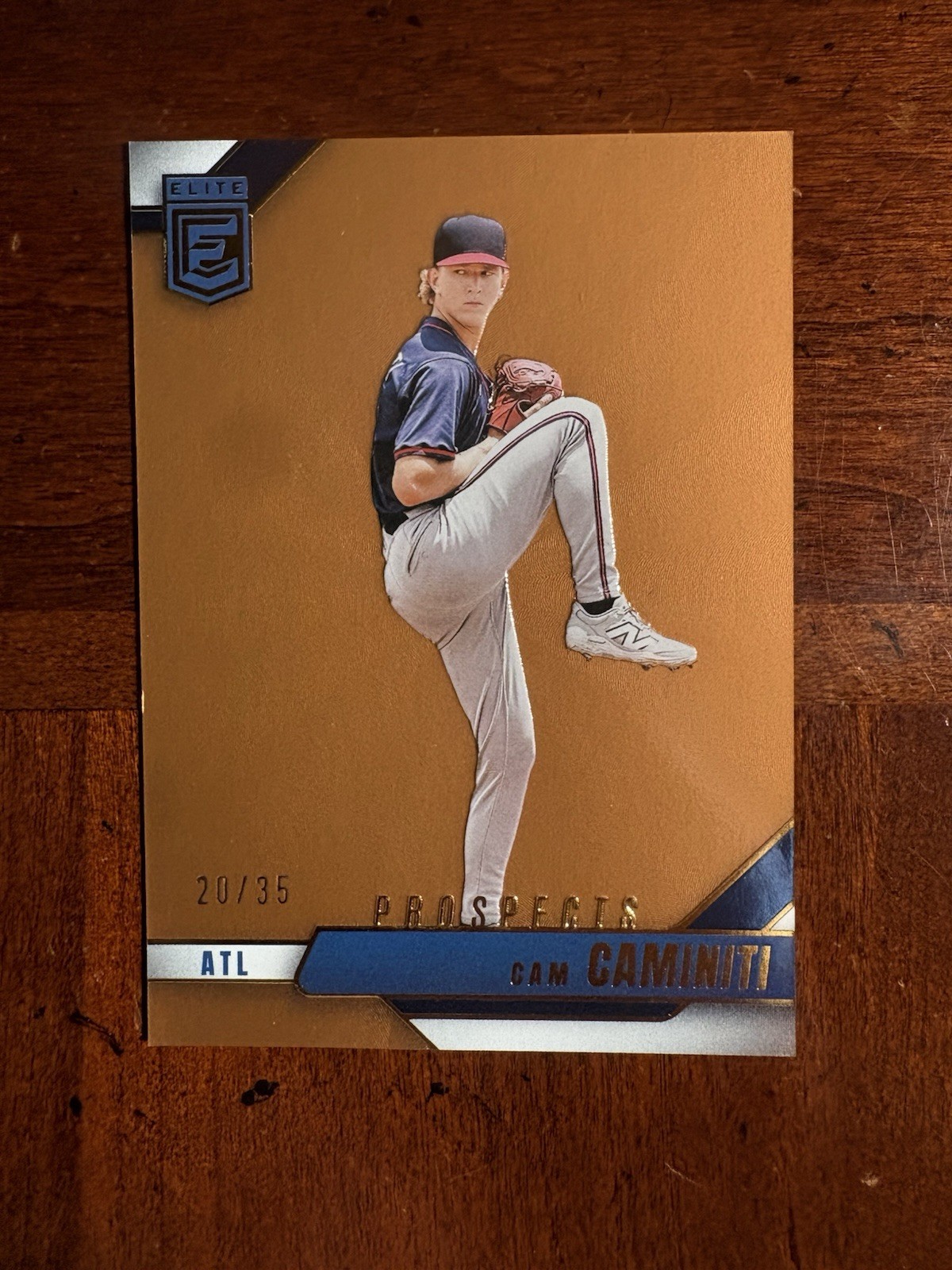 2026 Panini Donruss Elite #153 Cam Caminiti 20/35 Bronze Prospect Atlanta Braves