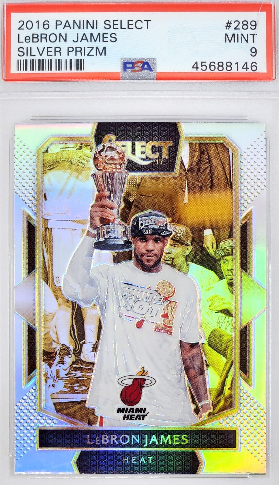 📈POP 40 LeBRON JAMES SILVER 📈 2016-17 SELECT #289 READ GRADED PSA 9 PRIZM M-10