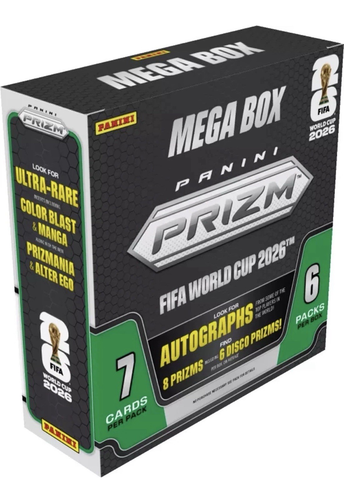Panini America 2026 PRIZM FIFA World Cup DSG Exclusive Mega Box Ships August
