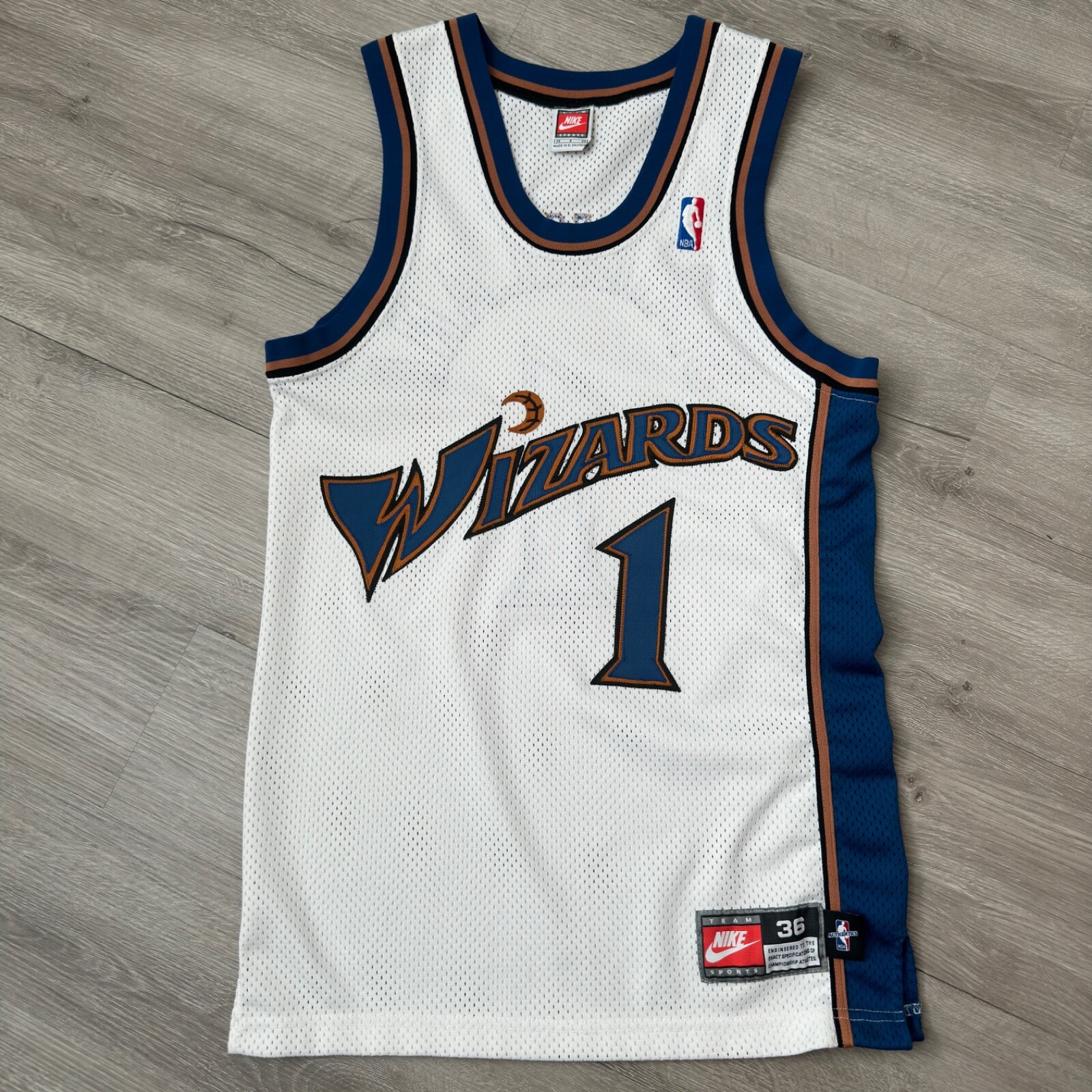 ROD STRICKLAND Washington Wizards Nike Authentic Jersey 36 Small Vintage