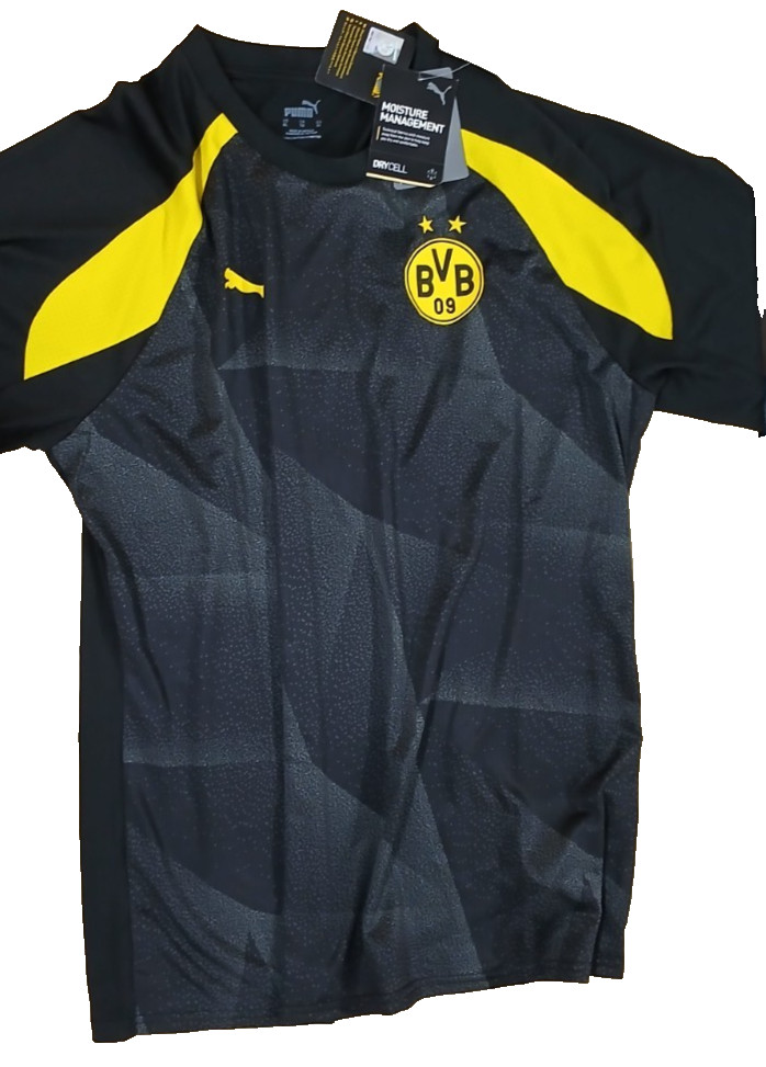 Puma BVB Black Pre-Match Jersey Size XL Borussia Dortmund Soccer Shirt