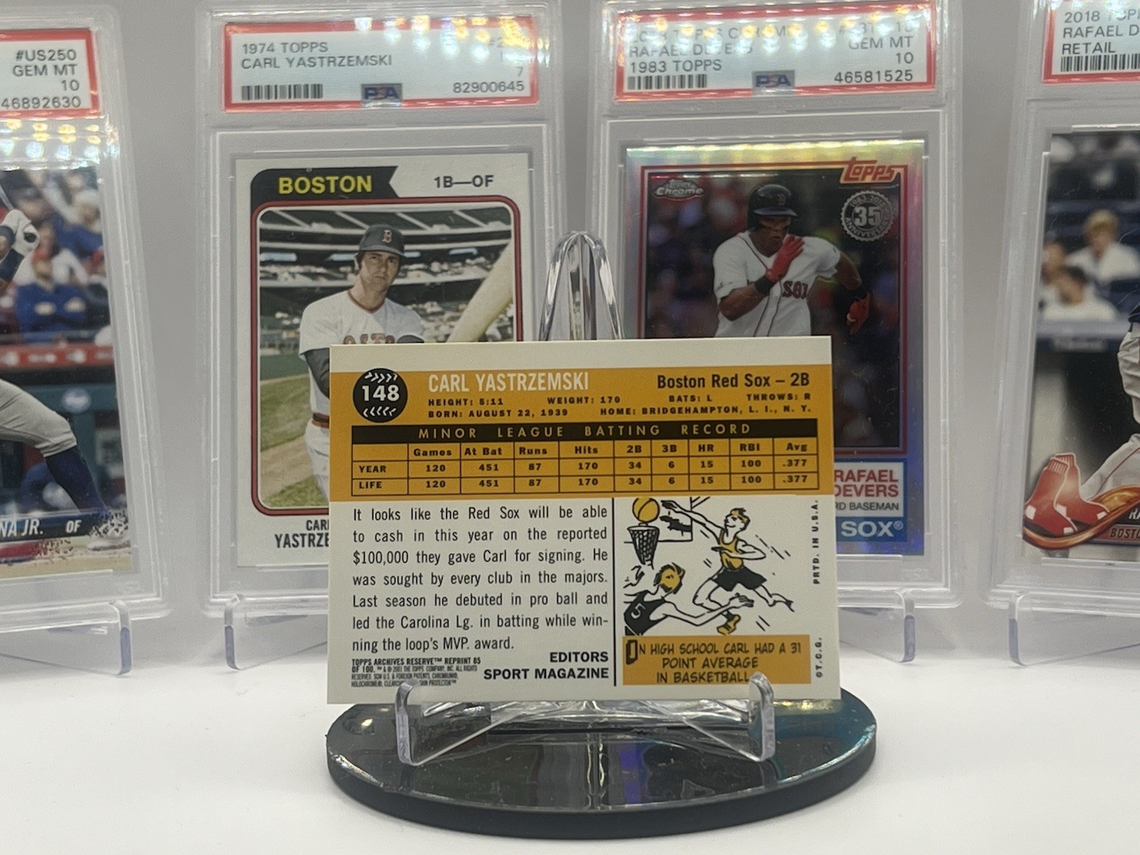 2001 Topps Archives Reserve Carl Yastrzemski #148 Refractor RC HOF