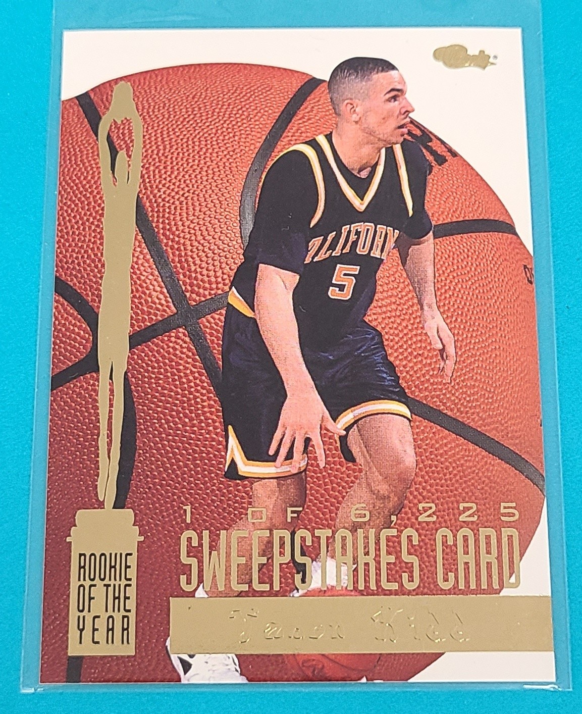 1994 Classic ROY Sweepstakes #’d /6225 RC #2 Jason Kidd California Card W6