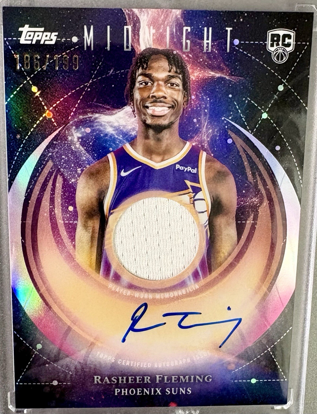 2025-26 Topps Midnight Rasheer Fleming Rookie Jersey Auto Autograph /199