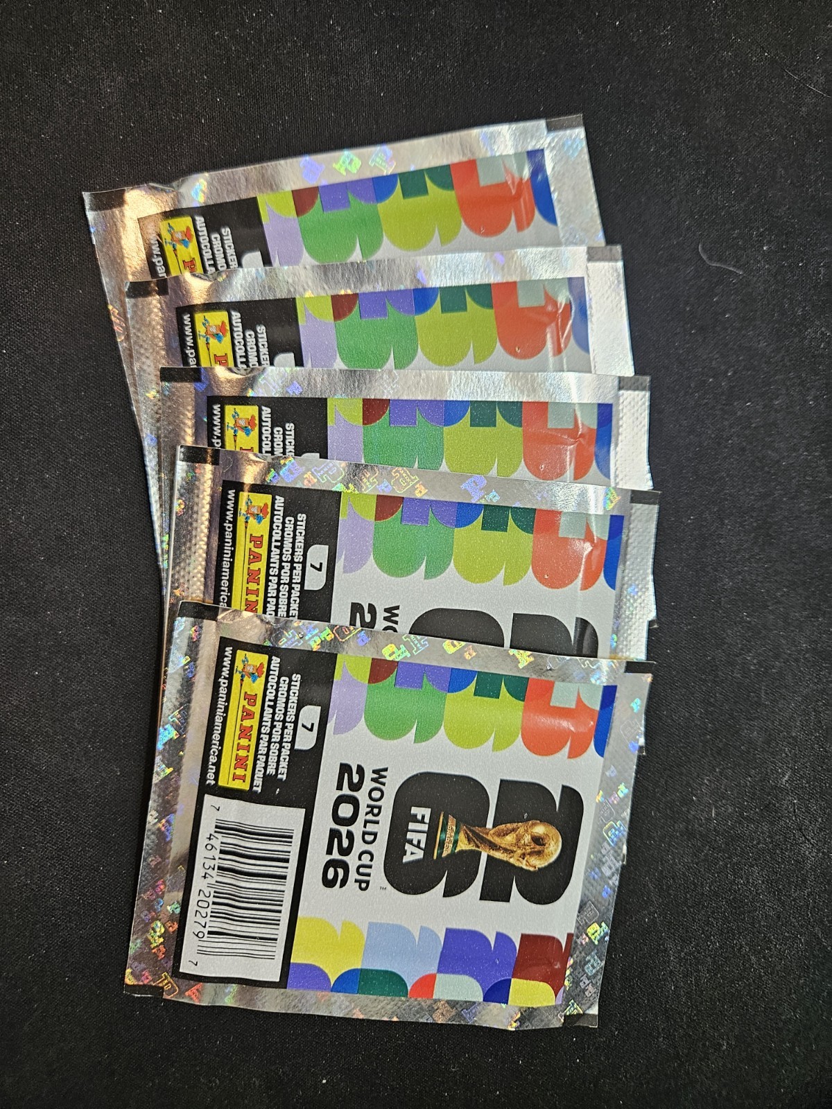 2026 Panini FIFA World Cup Sticker Exclusive Gold Flood Crumple Sealed Pack