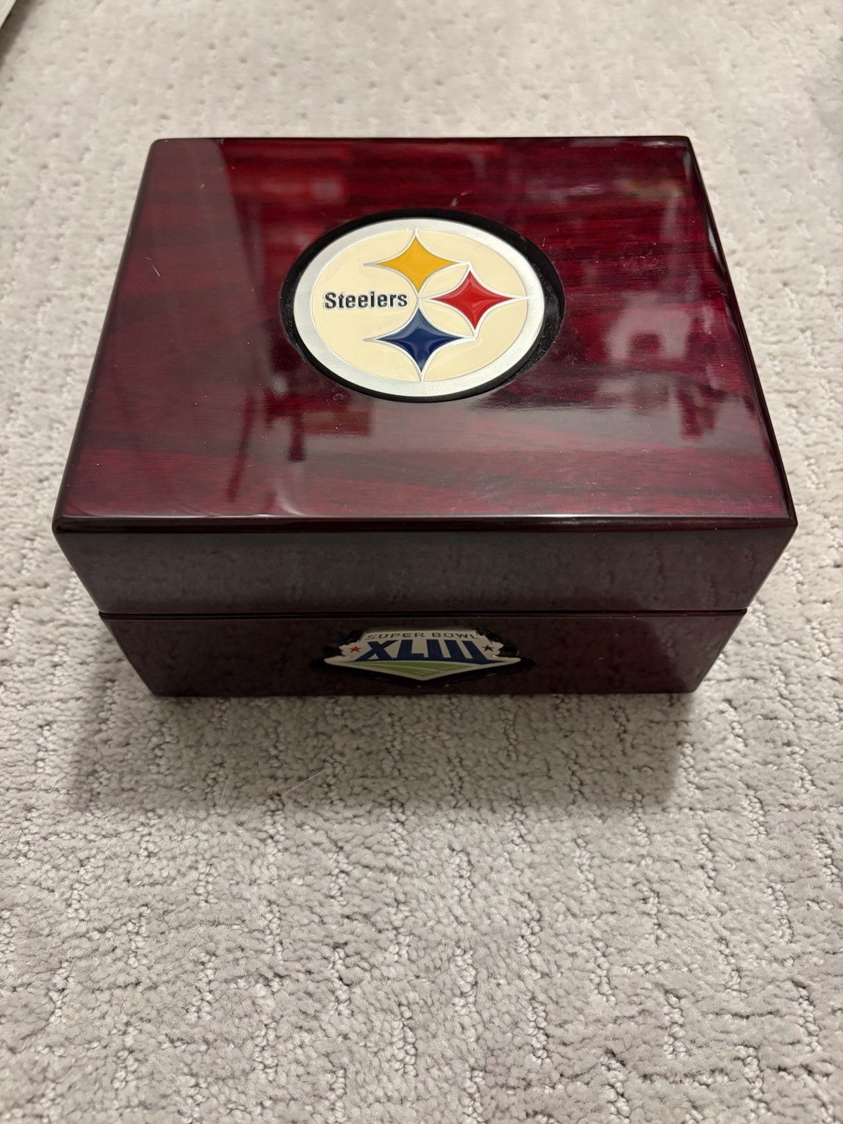 Pittsburgh SteelerANTHONY SMITH SUPER BOWL AUTHENTIC PLAYER JOSTENS RING BOX