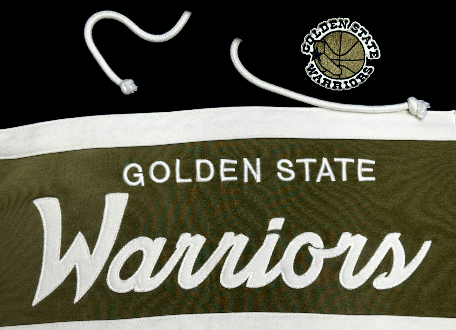 NBA Golden State Warriors Mitchell & Ness Hoodie Sweater Men’s SZ: M Olive Used
