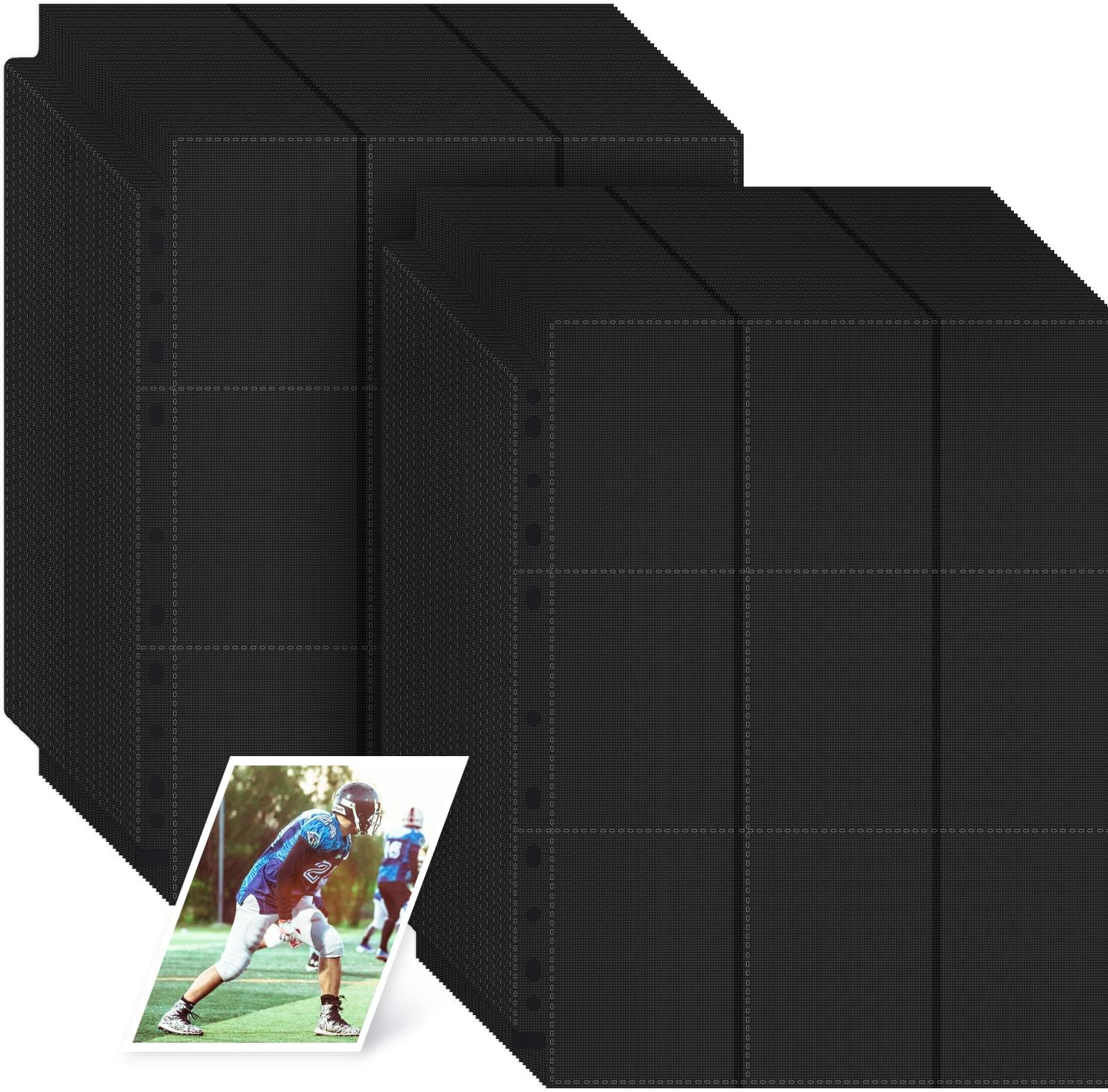 1800 Pockets Trading Card Sleeves Pages, Double-Sided Card Sleeves Binder Sheet