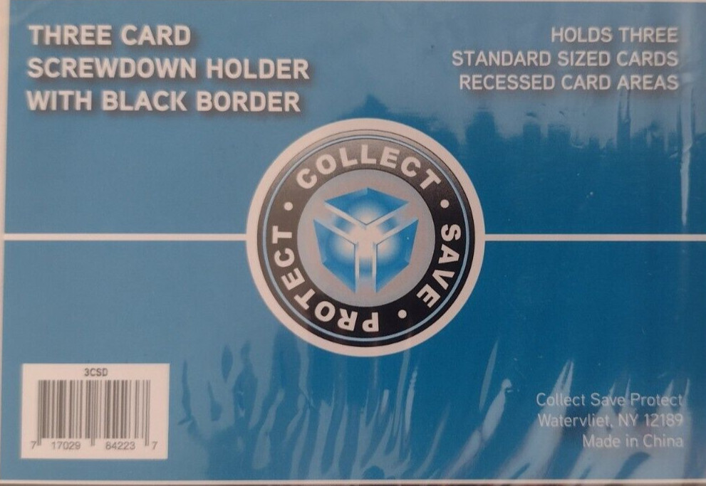SafTgard 3 Card Recessed Screwdown Card Protector Black Border New NIP #S308B