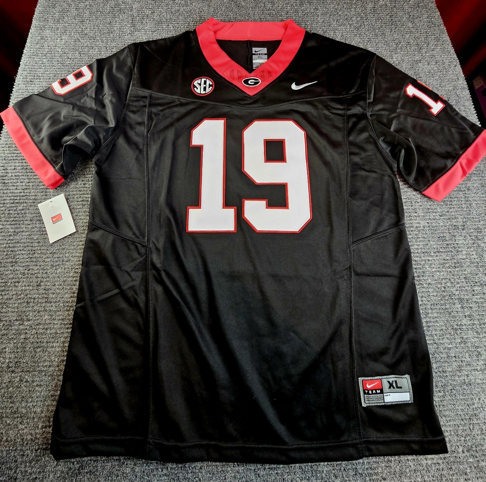 Georgia Bulldogs Brock Bowers Mens XL Black Stitched Football Jersey New