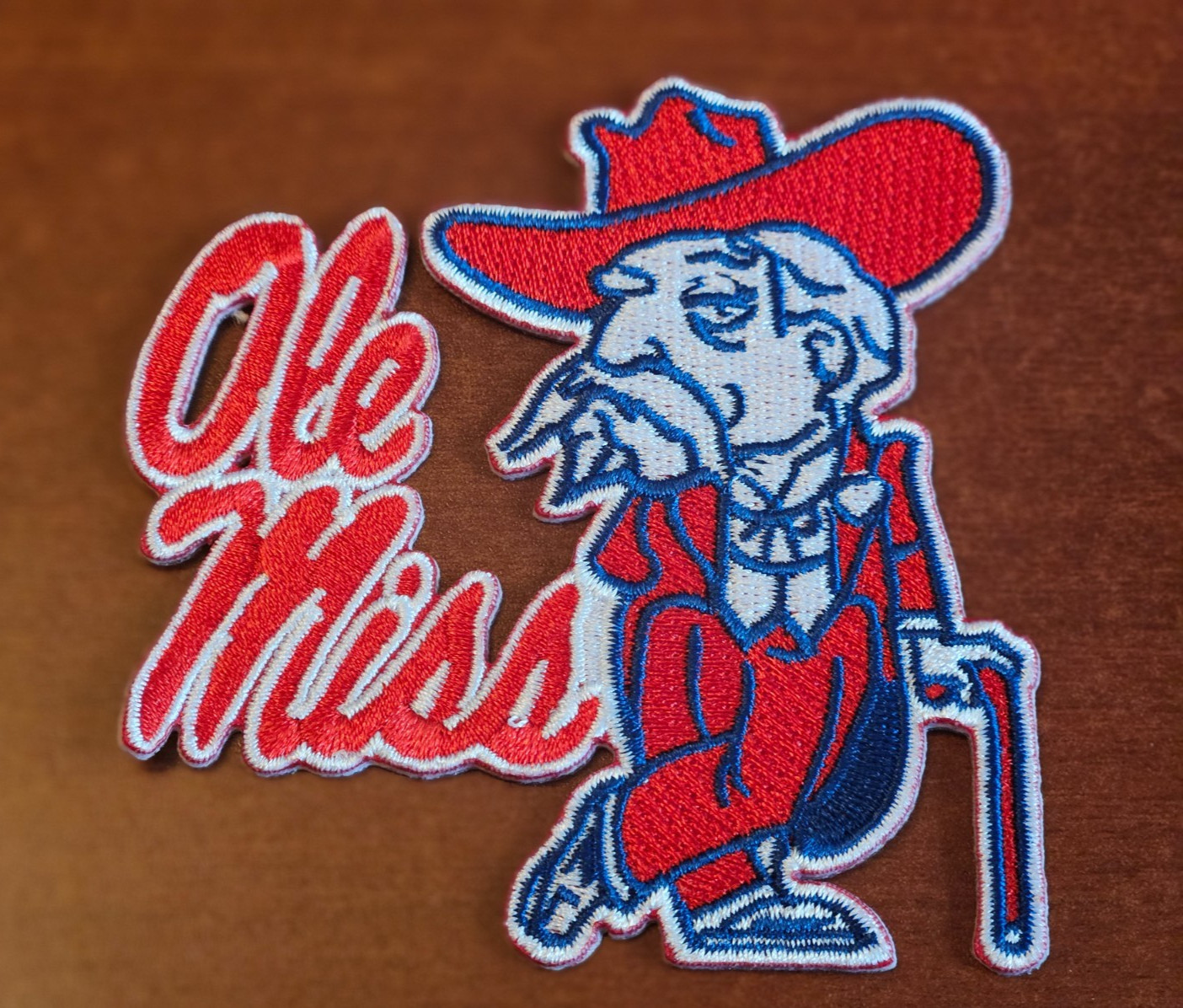 Ole Miss Rebels 3” Iron On High Quality Embroidered Patch FREE Shipping!!