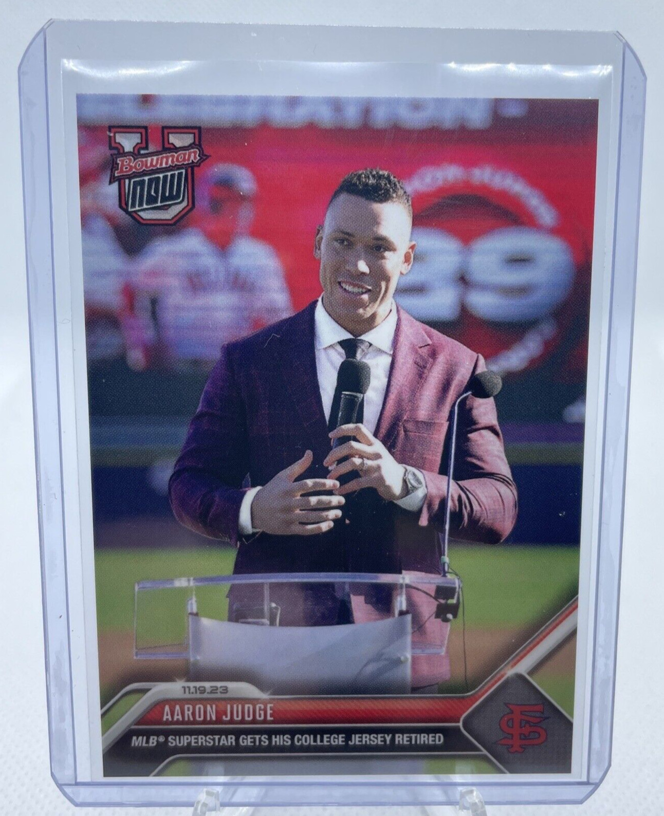 2023 Bowman U NOW Aaron Judge Fresno State Jersey Retired #FS1-IN HAND NOW!