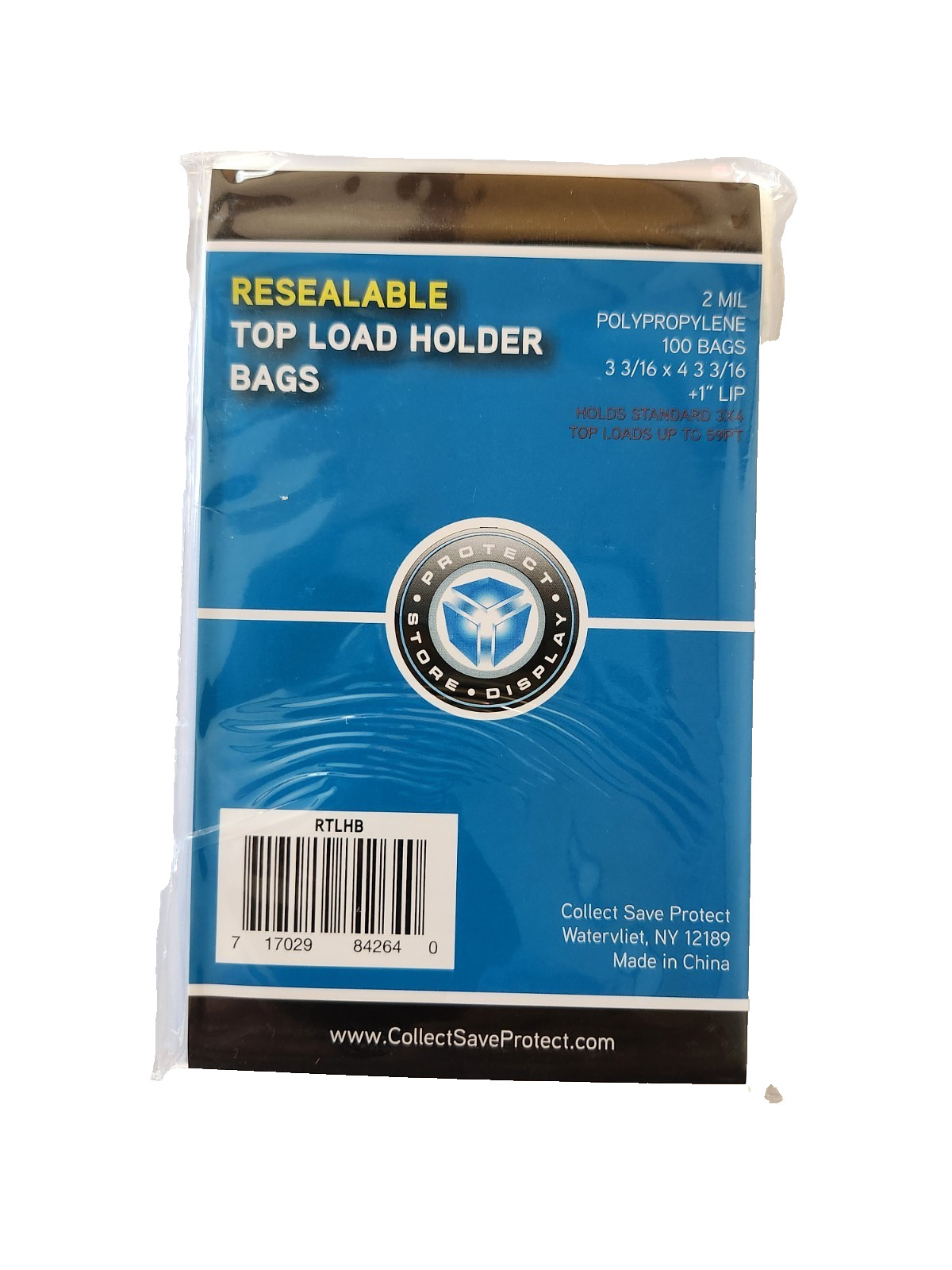 100 CSP Top LOAD Holder BAGS Top Loaders Perfect FIT Single Toploaders 55pt-59pt